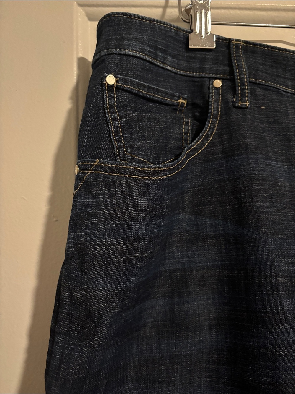 Chico's Dark Indigo Wide-Leg Denim Culottes - Picture 5 of 9